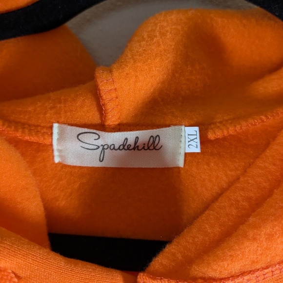 Spadehill Orange Jack-O-Lantern Hoodie Size 2XL - Picture 4 of 4
